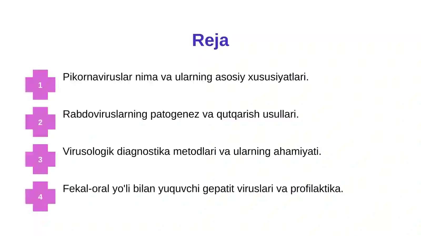 Mikrobiologiyaga oid taqdimot. Mavzusi: pikornoviruslar gepatit..... 2