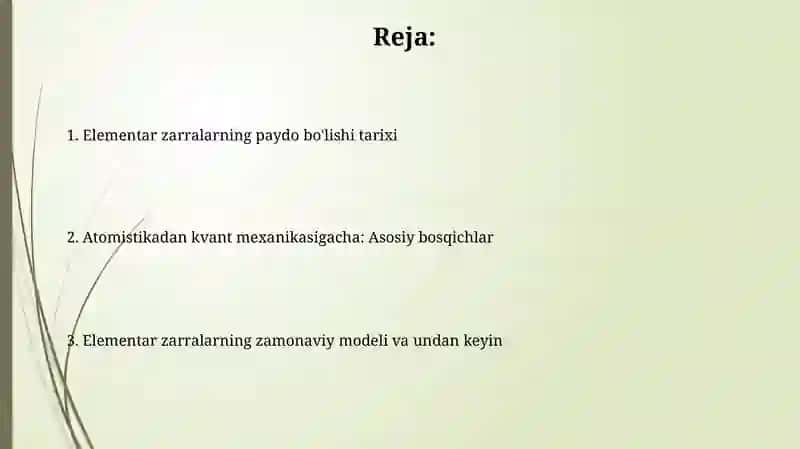 Elementar zarrachalarning paydo bo'lish tarixi 2