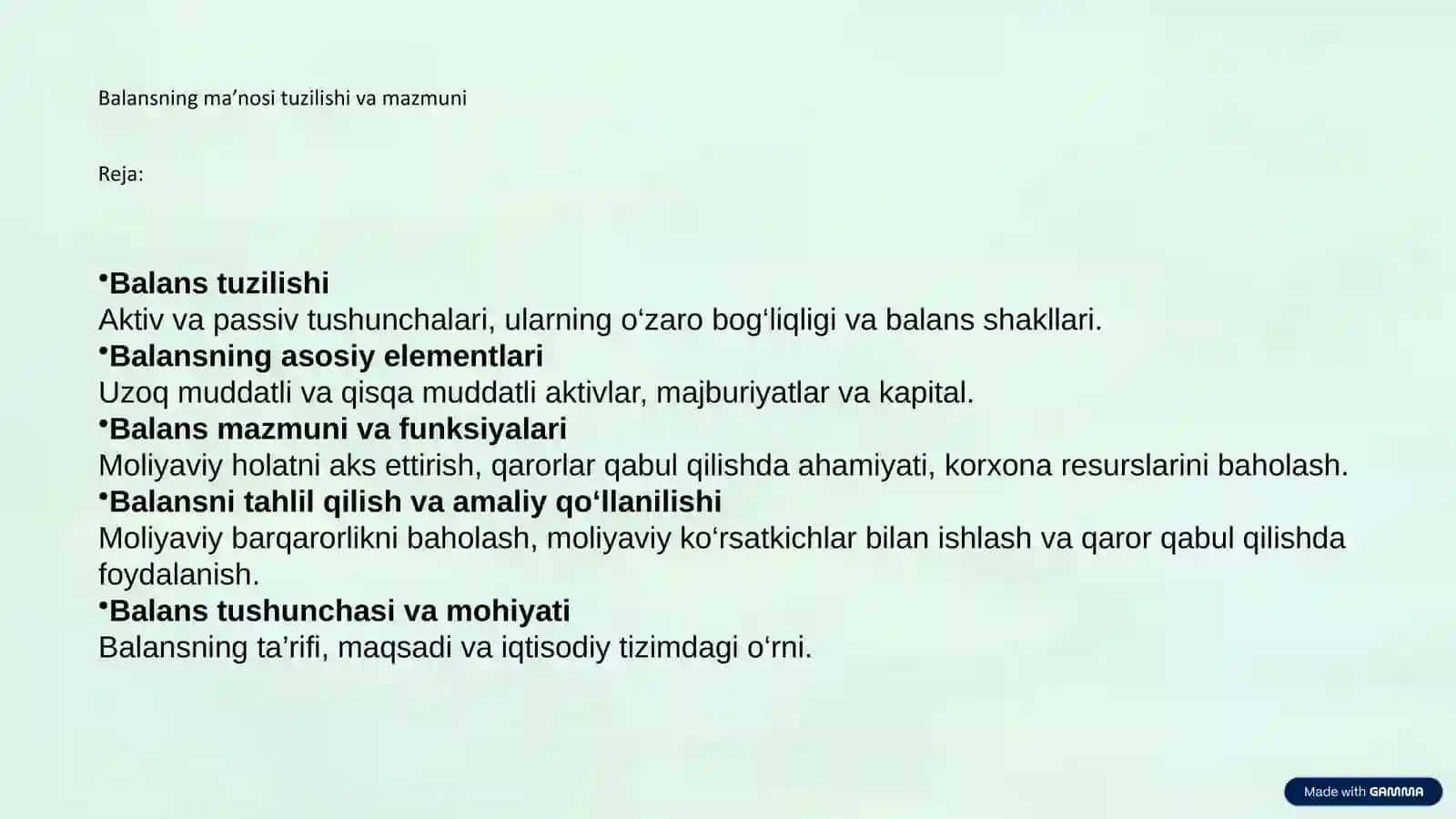 Balansning ma’nosi tuzilishi va mazmuni 2