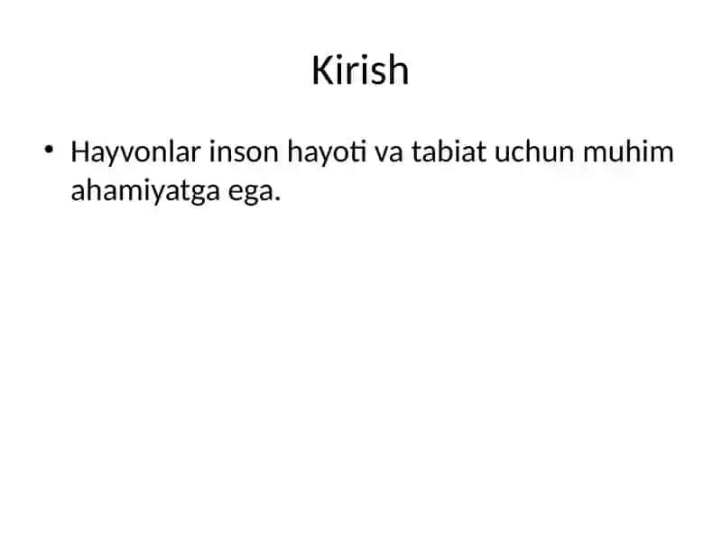 Hayvonlar haqida 2