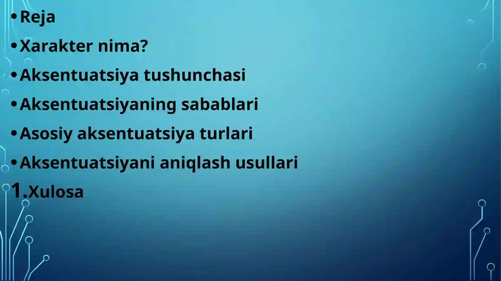 Xarakter aksentyatsiyasini o'rganish 2