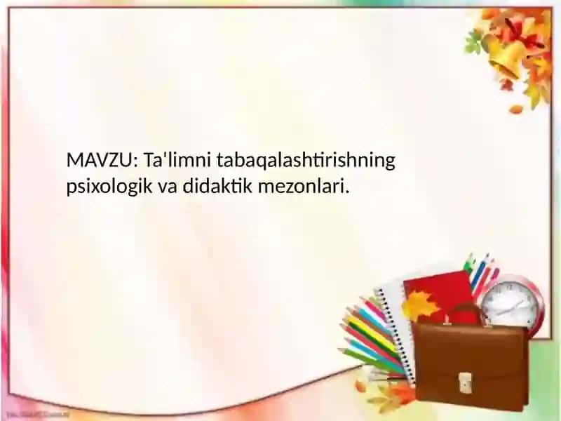 Bolalarni maktabga tayyorligi 2