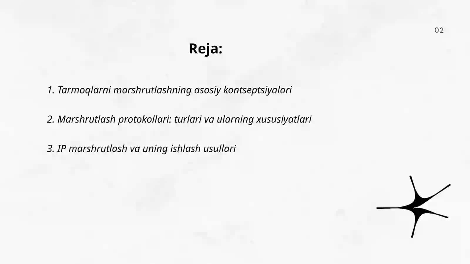 Tarmoqlarni marshrutlashning asosiy kontseptsiyalari 2