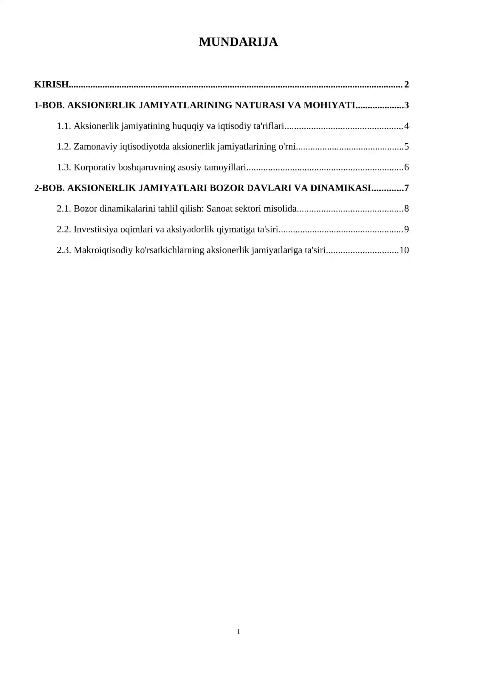 Aksionerlik jamiyati nima qiyosiy chuqur tahlili 2
