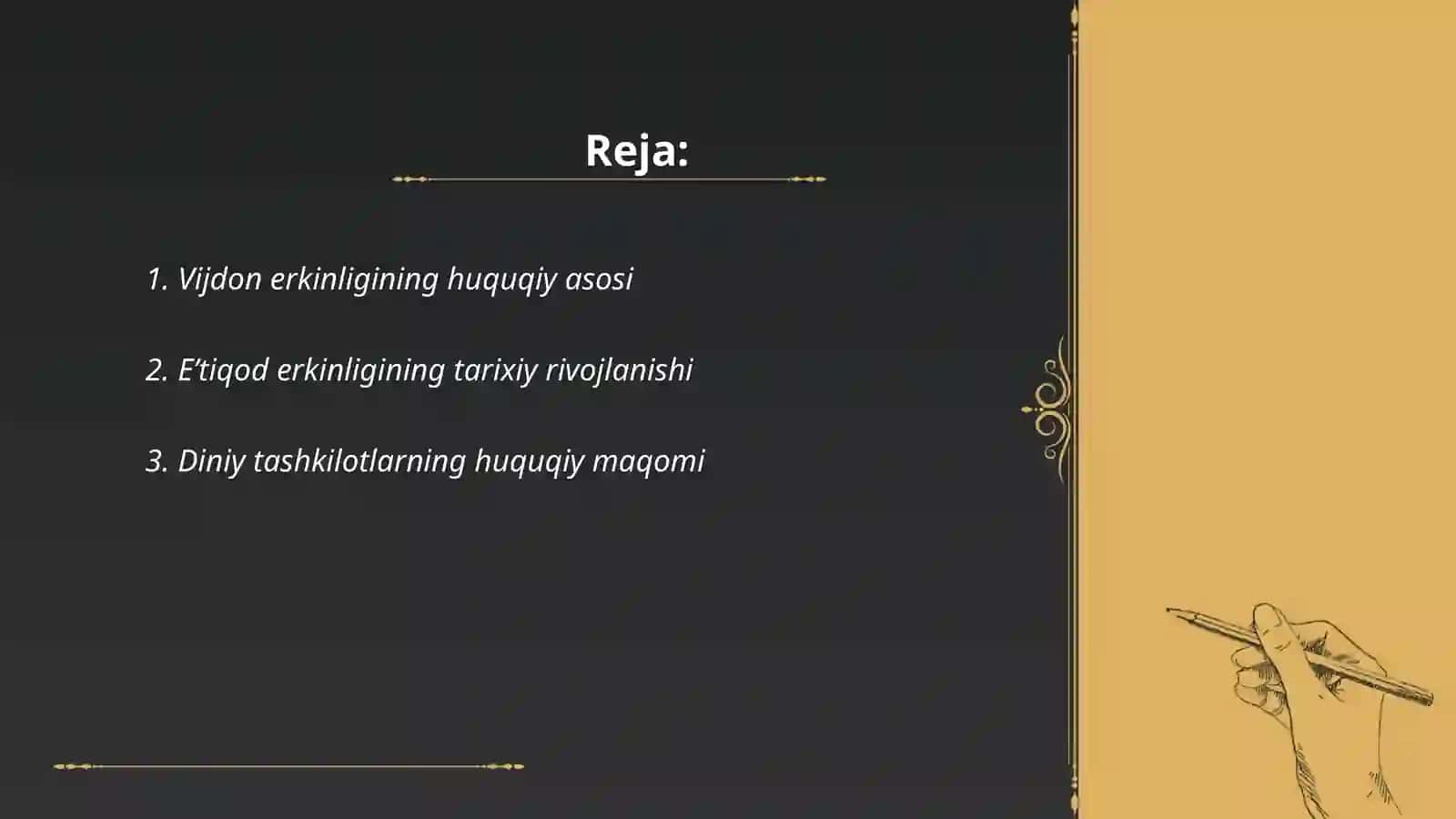 Vijdon va eʼtiqod erkinligining taʼrifi 2