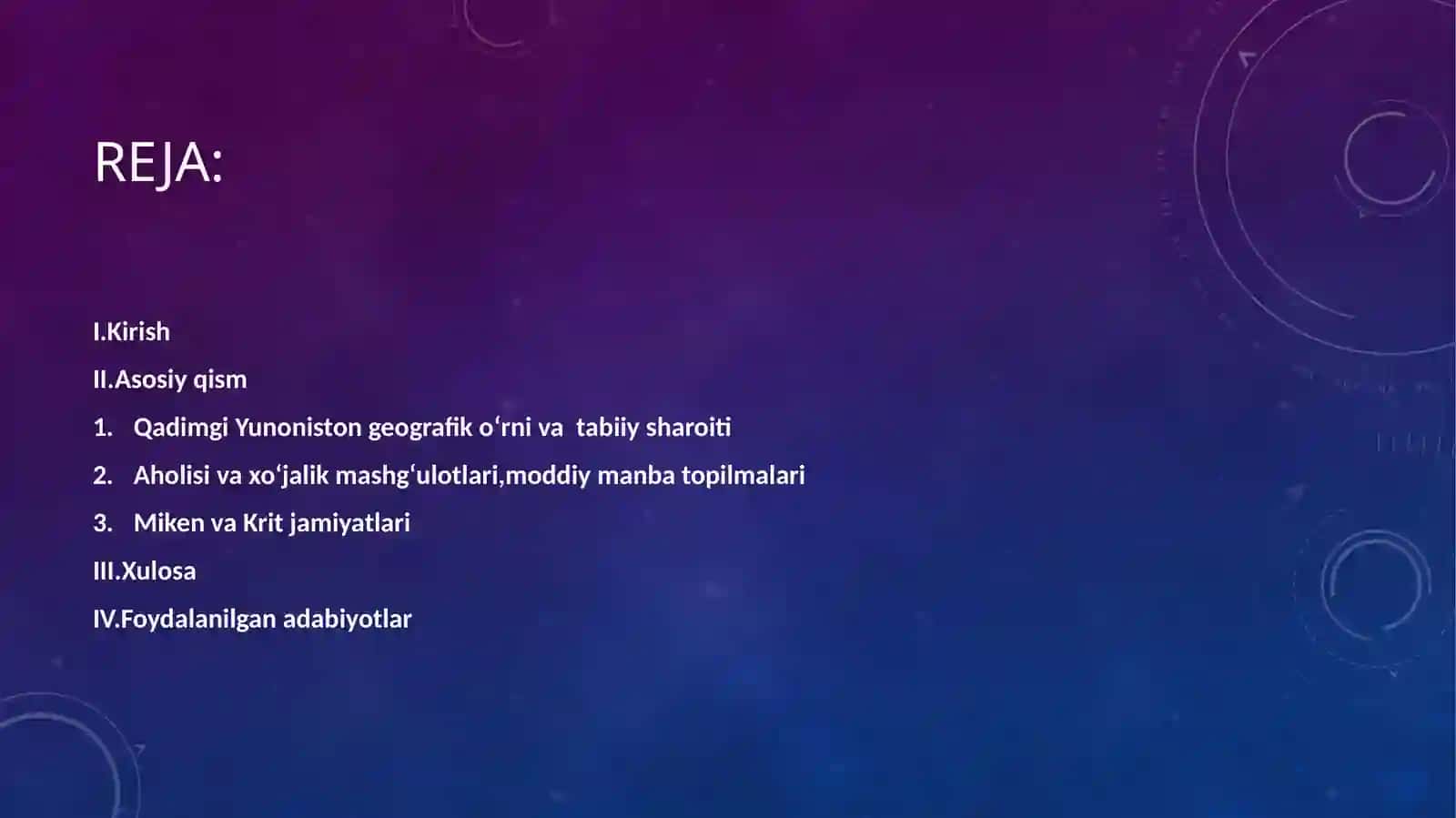 Qadimgiy yunoniston tarixiga kirish. Krit. Miken jamiyatlari 2