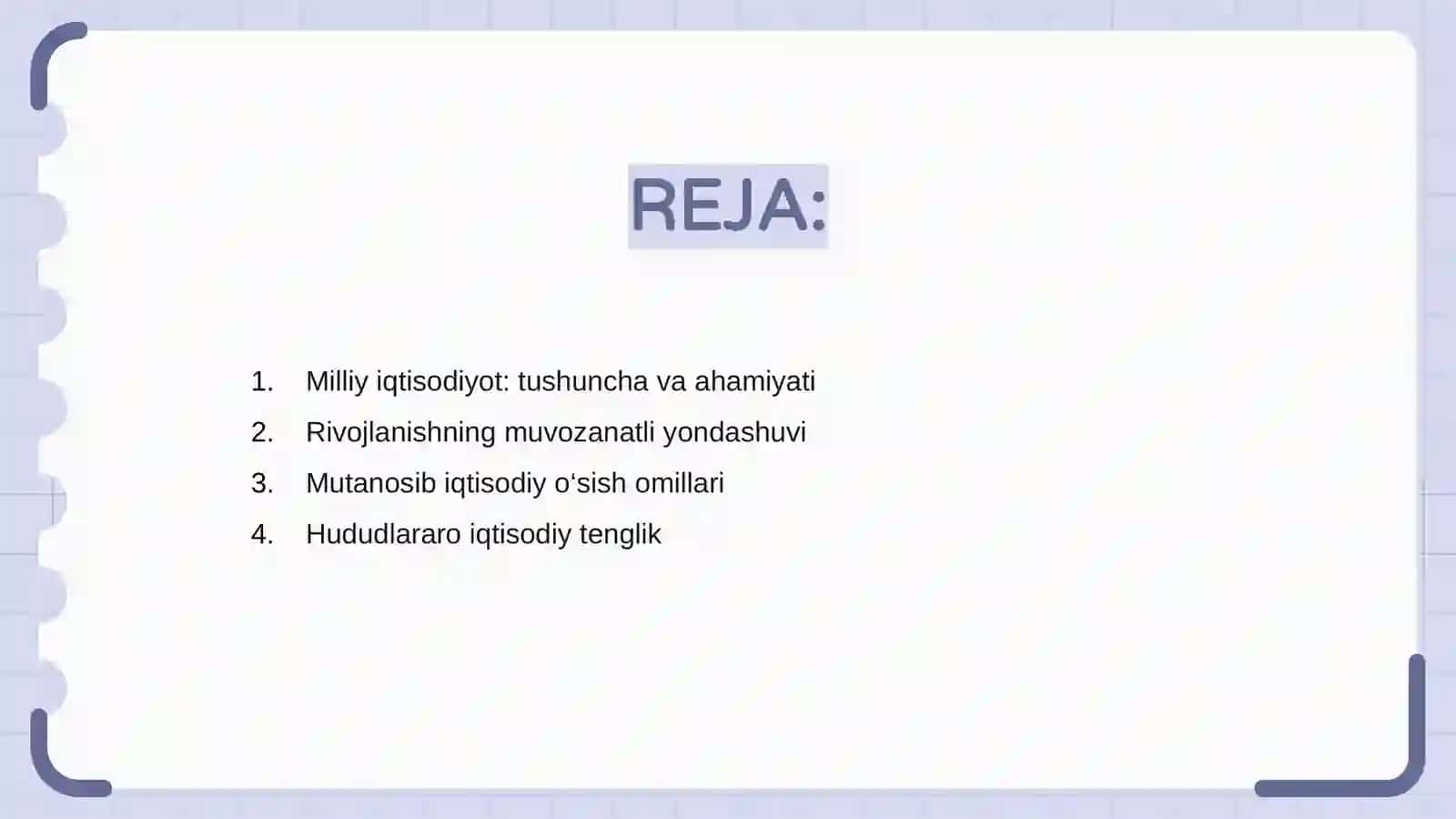 Milliy iqtisodiyotniing muvozanatli va mutanosibli rivojlanishi 2