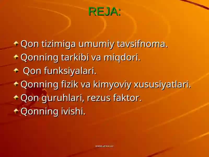 QON FIZIOLOGIYASI 2
