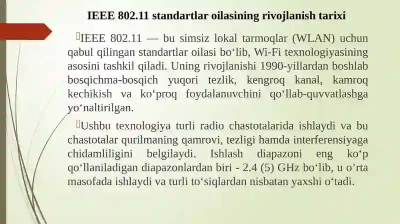IEEE 802.11 x seriyasi 2