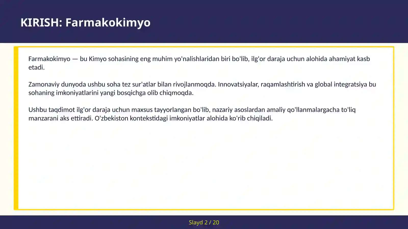 Farmakokimyo 2
