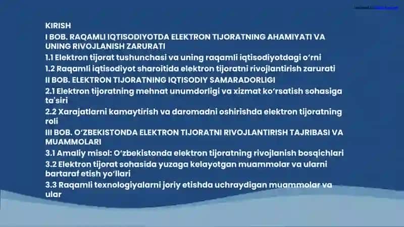 Raqamli Iqtisodiyotda elektron tijoratning rivojlanishi va uning ahamiyati 2