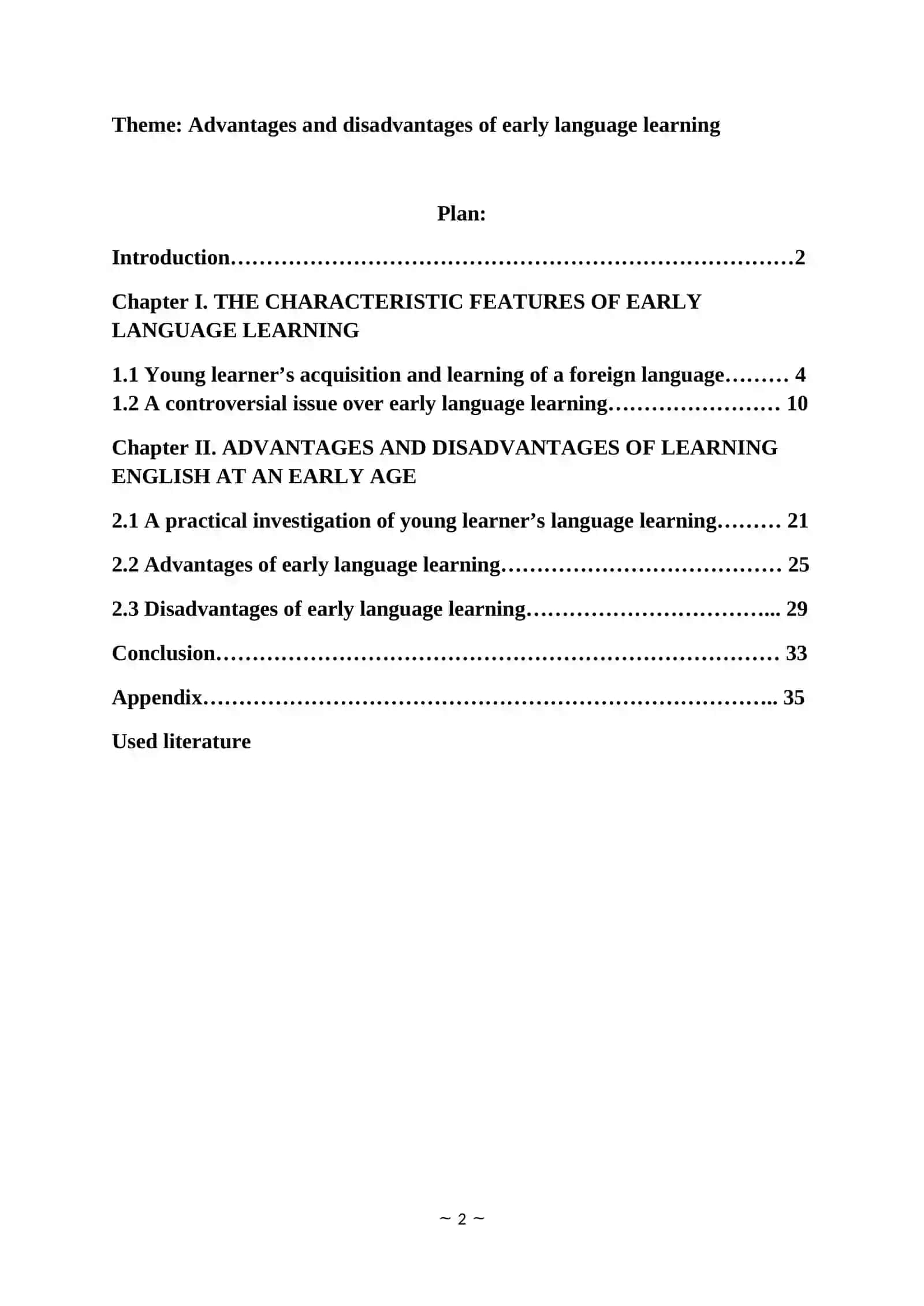 Advantages and disadvantages of early language learning 2
