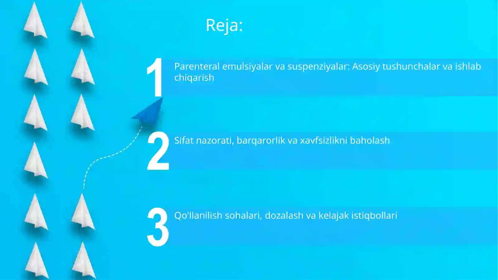 Parenteral foydalanish uchun emulsiyalar va suspenziyalar 2
