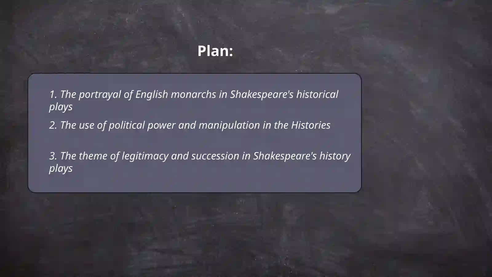 Shakespeare's historical plays 2