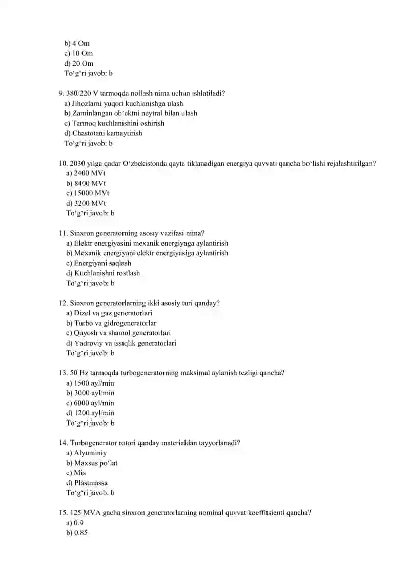 Stantsiya va podstantsiyalarning asosiy elektr qismlari 2