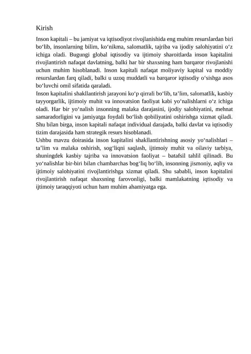 Inson Kapitalini Shakllantirishning Asosiy Yo'nalishlari 2