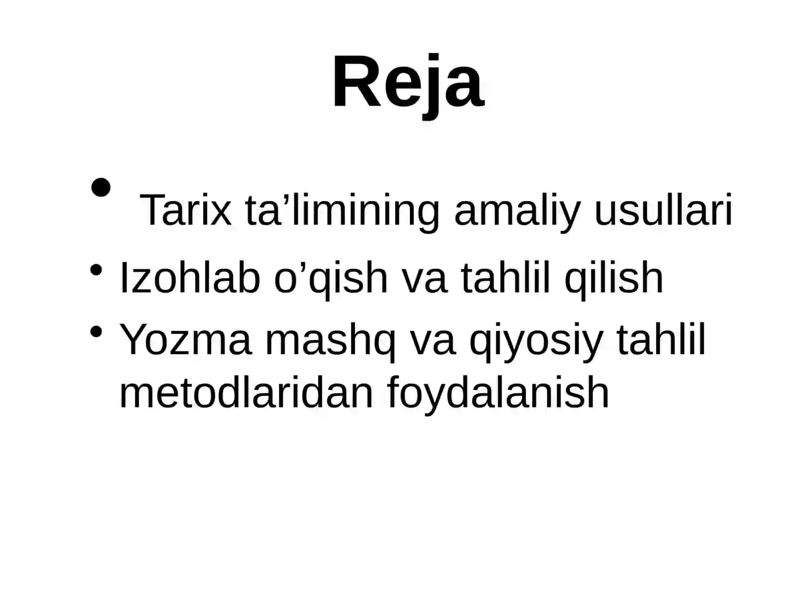 Tarix ta'limining amaliy usullari 2