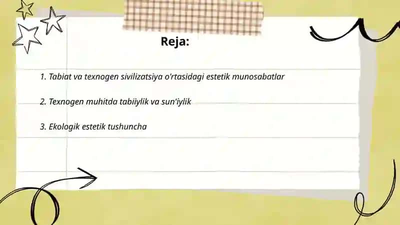 Tabiat va texnogen sivilizatsiya estetikasi 2