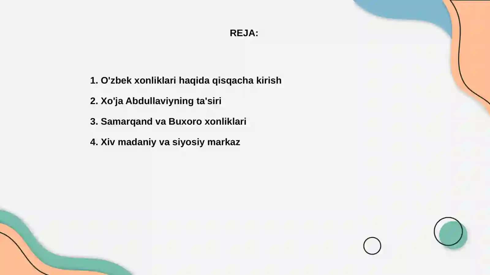 O'zbek xonliklarining siyosiy xaritasi 2