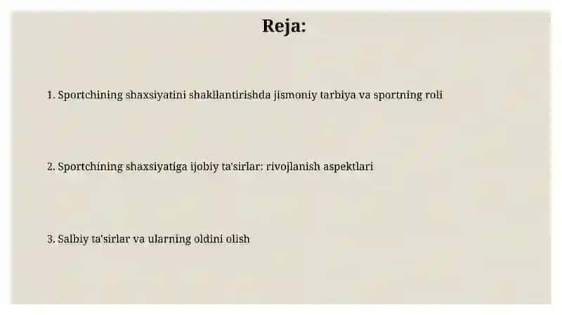 Jismoniy tarbiya va sportning o'ziga xos xususiyati 2
