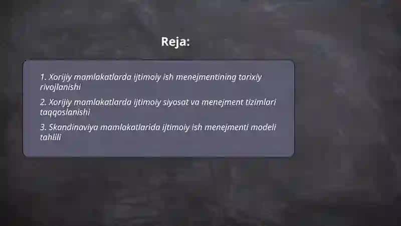 Xorijiy mamlakatlarda ijtimoiy ish menejmentining tarixiy rivojlanishi 2