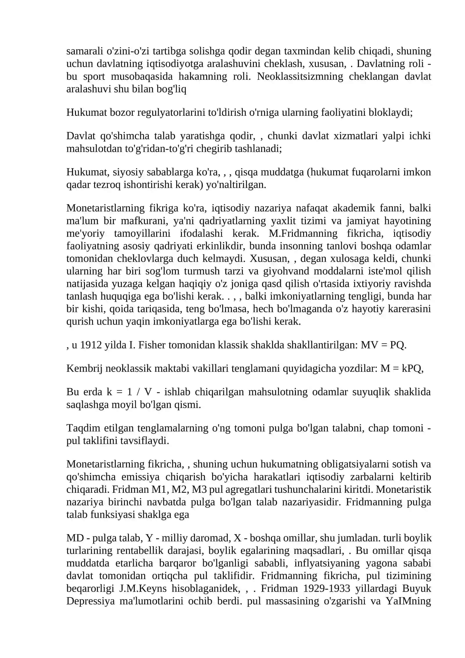 Zamonaviy neoklassik nazariya 2