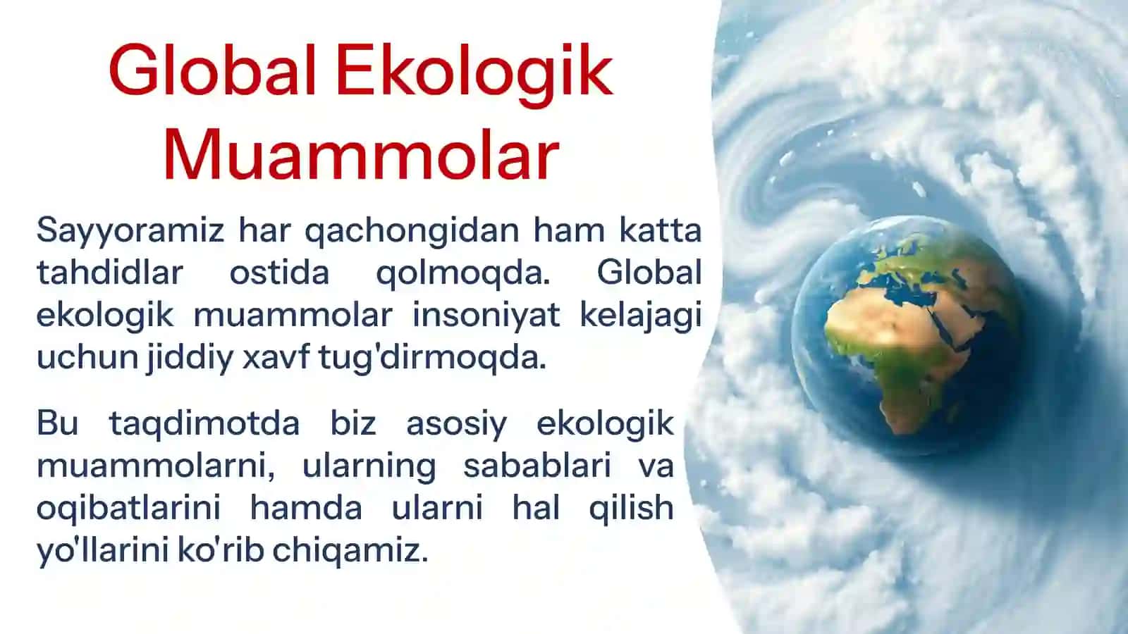 "Zamonaviy ekologik muammolar" mavzusida tayyor slayd 2