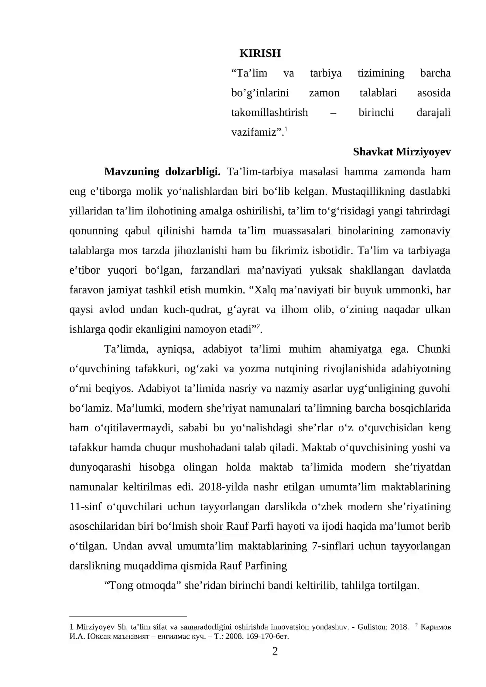 O'ZBEK MODERN SHERIYATI TARAQQIYOTI 2