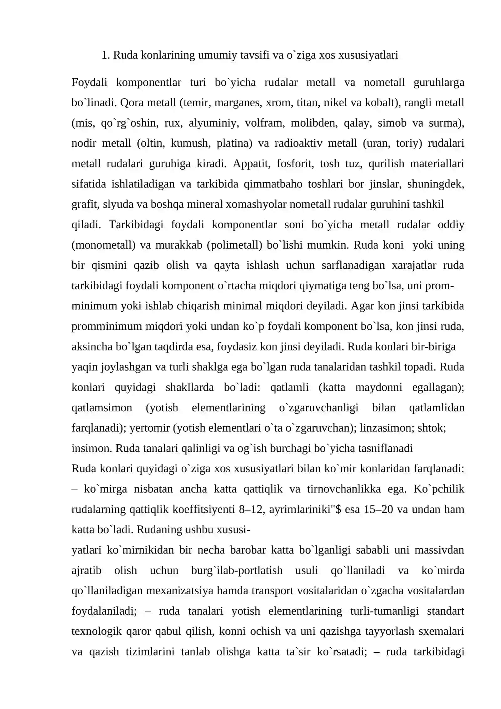 Rudani qazib olish jarayonlari 2