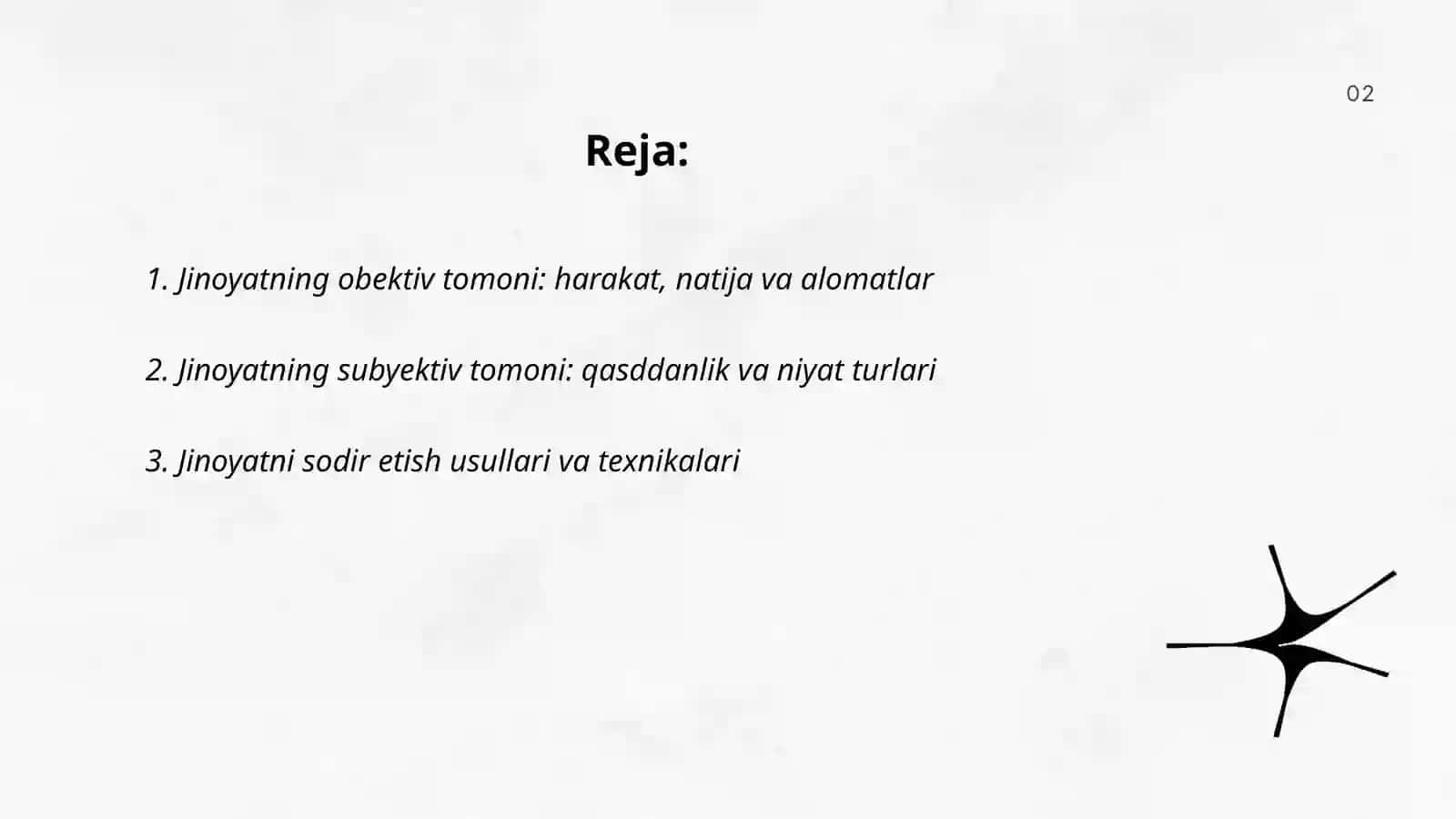 Muayyan jinoyatni sodir etish mexanizmi 2