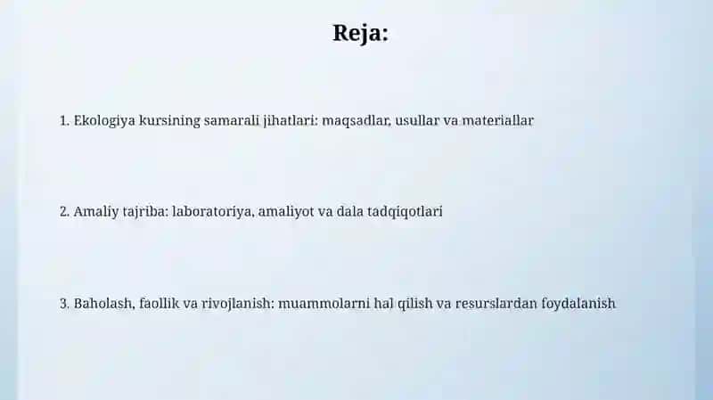Ekologiya kursi 2