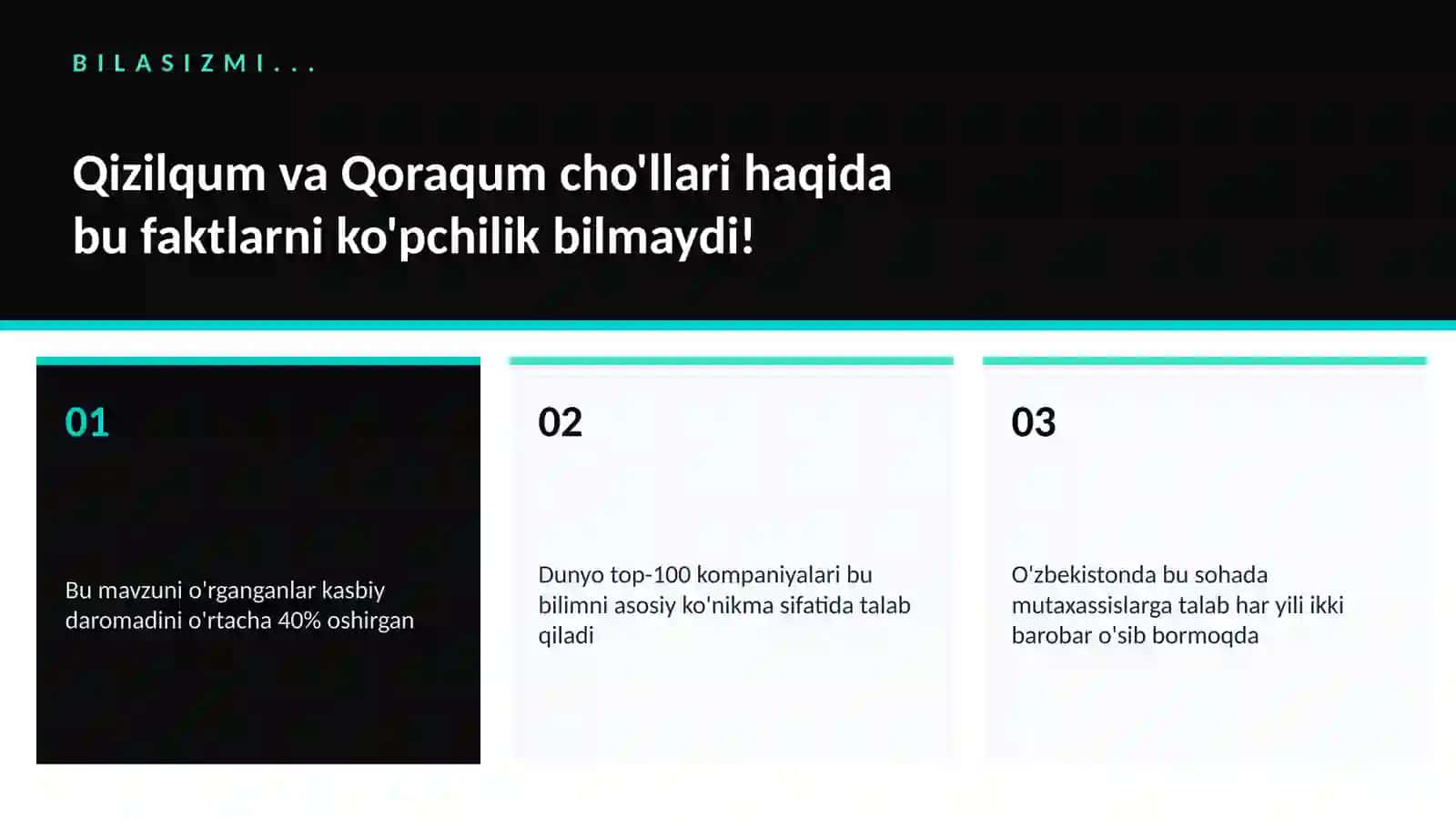 Qizilqum va Qoraqum cho'llari 2