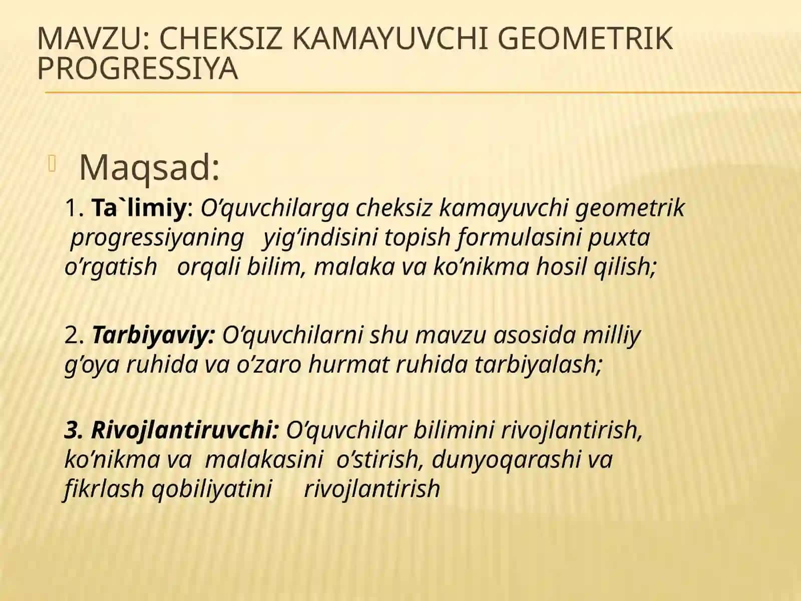 Cheksizkamayuvchigeometrikprogressiya 2