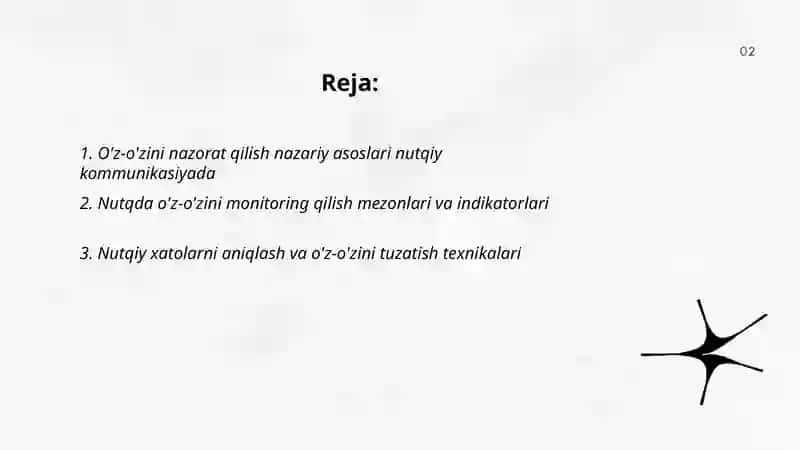 O'z-o'zini nazorat qilish va uni nutqiy kommunikasiyaga kiritish texnologiyalari 2