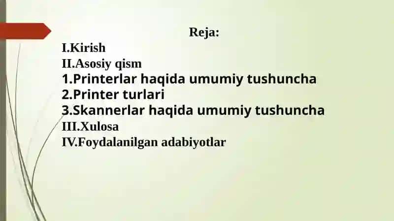 Printer turlari. Skanner turlari 2