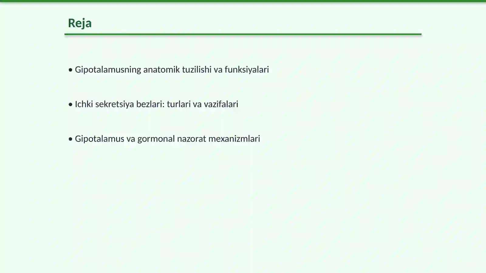 Ichki sekretsiya bezlarining gipotalamus orqali boshqarilishi 2