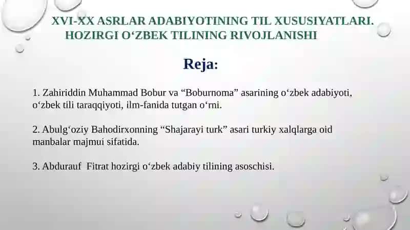 O‘ZBEK TILINING SOHADA QO‘LLANISHI 2