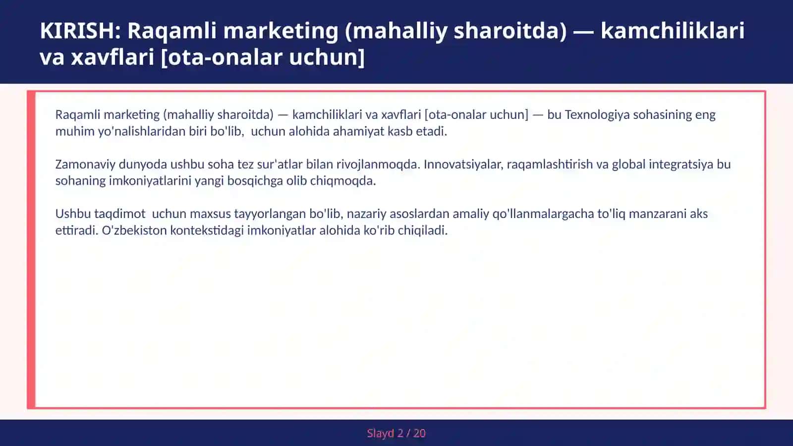 Raqamli marketing (mahalliy sharoitda) — kamchiliklari va xavflari [ota-onalar uchun] 2