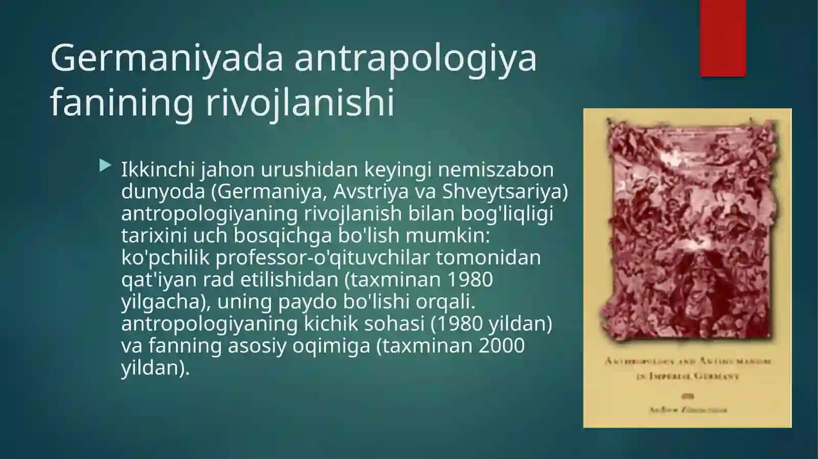 Germaniyava Fransiyada antropologiya fanining rivojlanishi 2