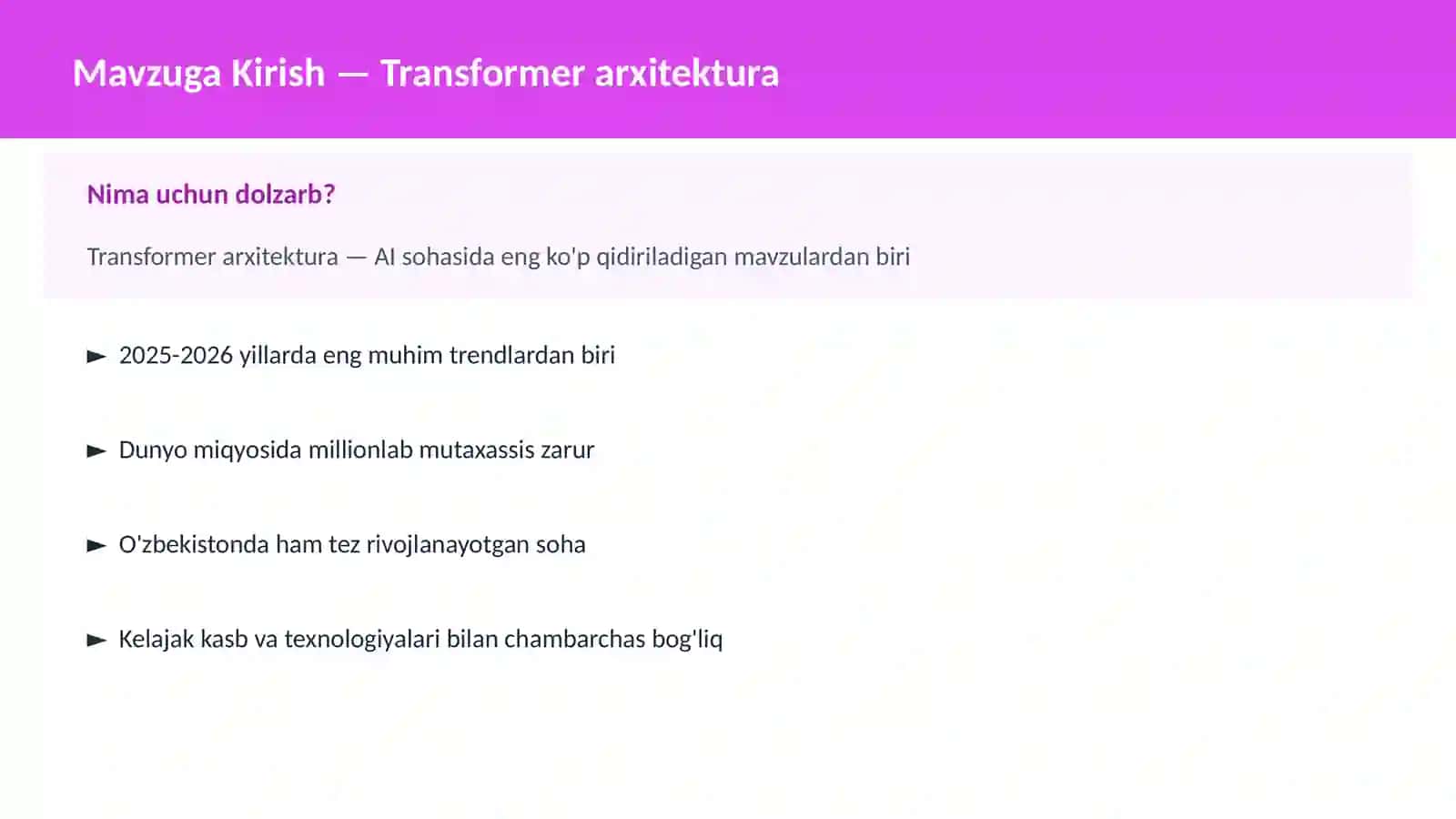 Transformer arxitektura 2