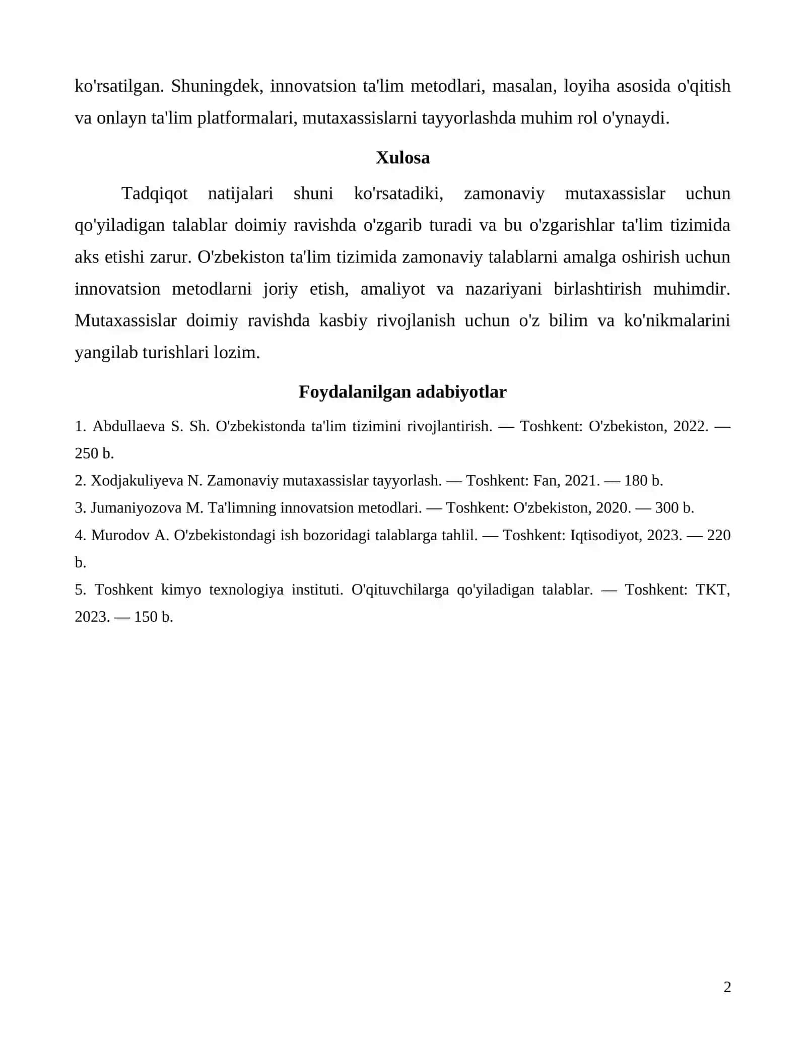 Tadqiqotning maqsadi va vazifalari 2