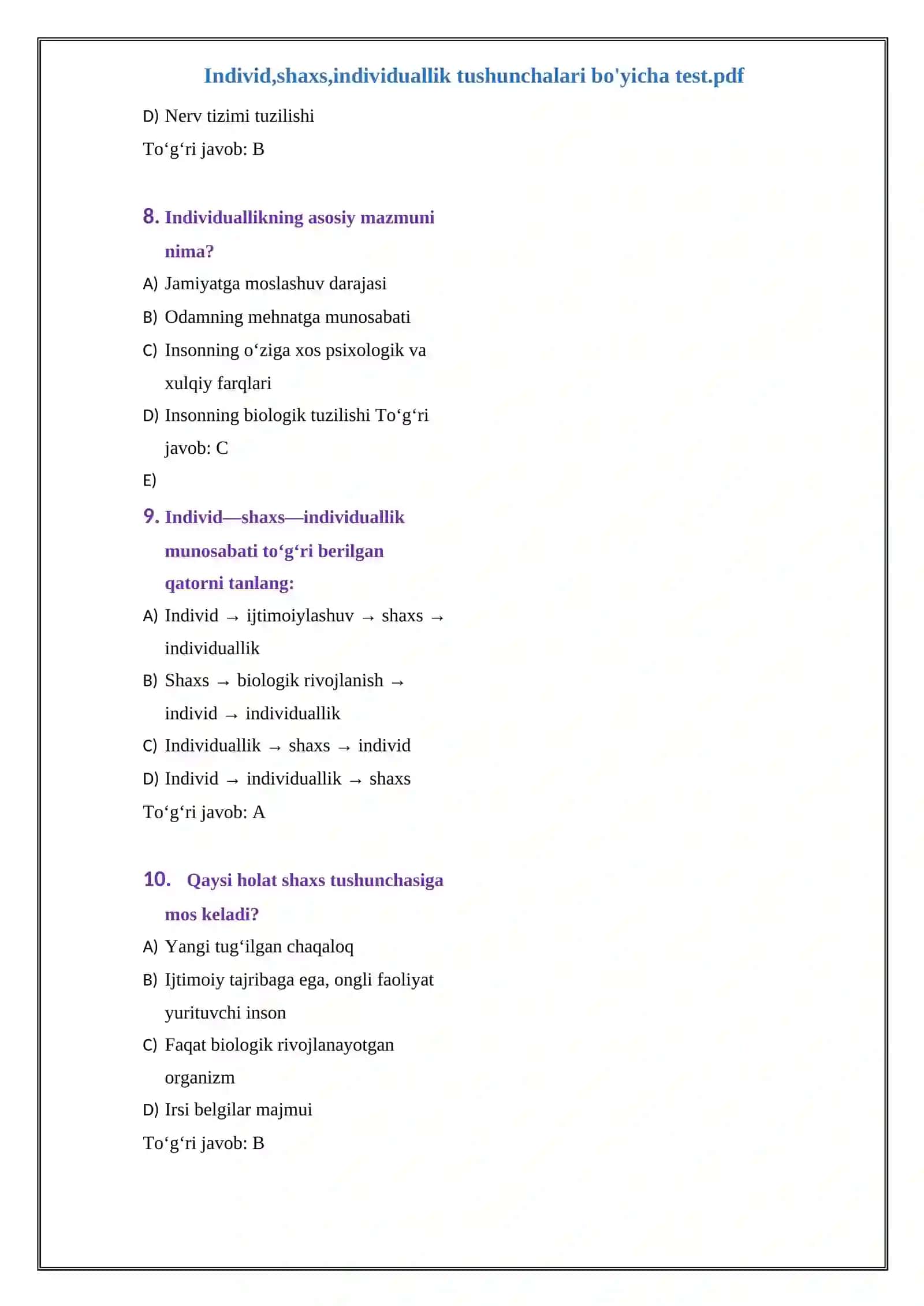 Individ,shaxs,individuallik tushunchalari bo'yicha test.pdf 2