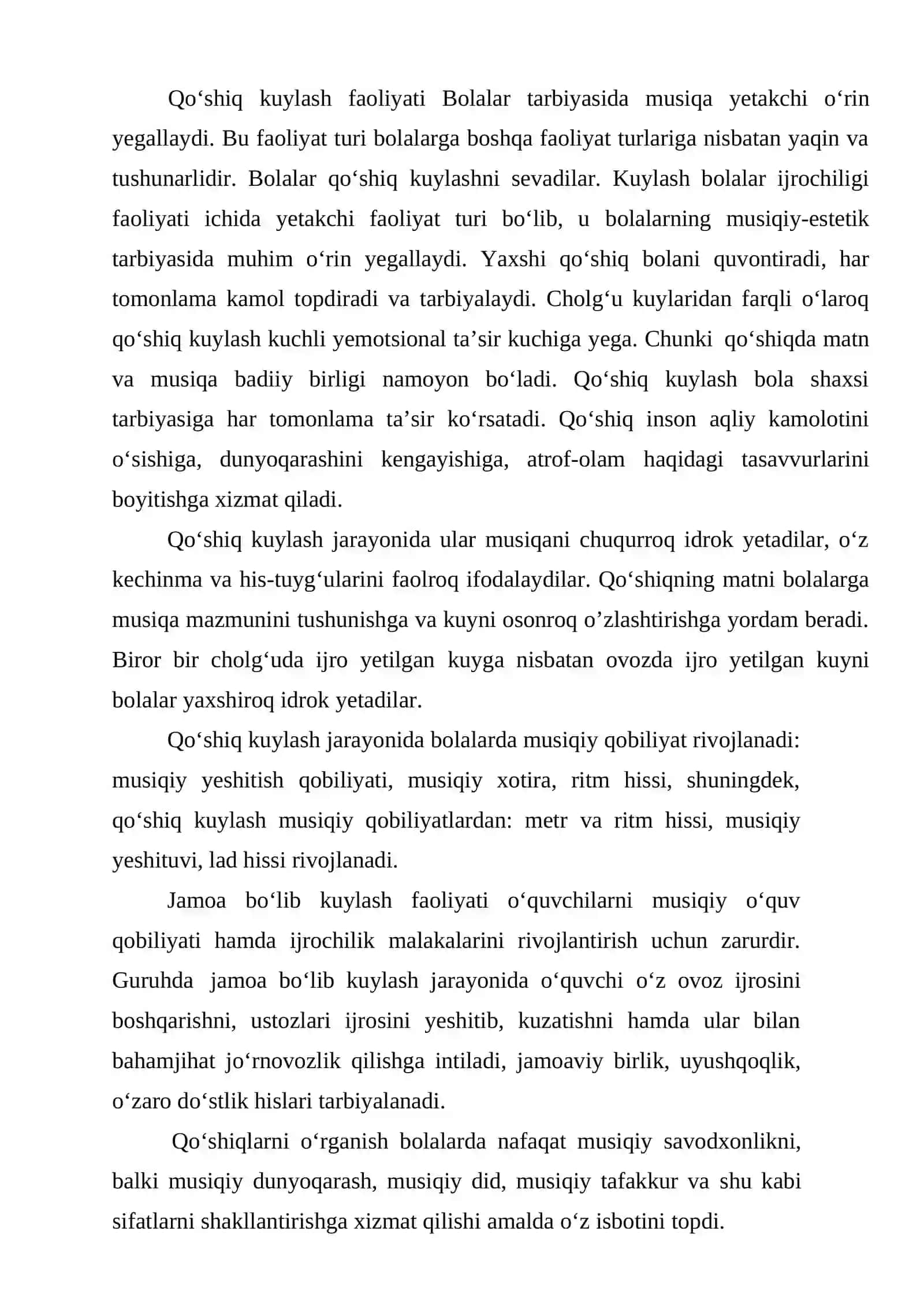 Maktabgacha ta’lim muassasalarida musiqa cholg’u asboblarida ijroga o’rgatish 2