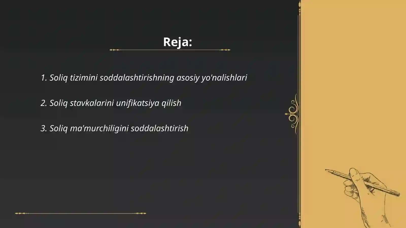 Soliq tizimini soddalashtirishning asosiy yo'nalishlari 2