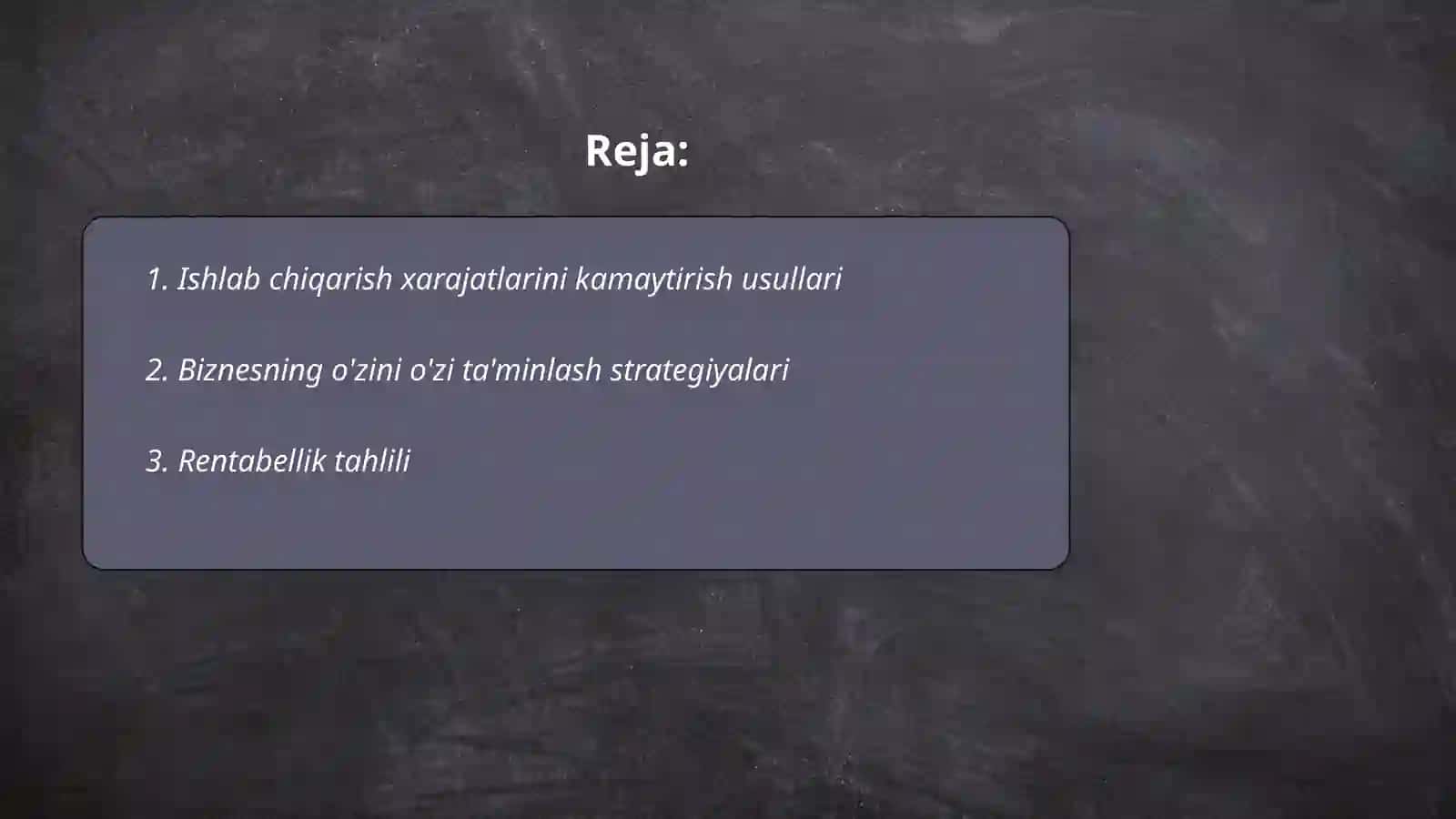 Ishlab chiqarish xarajatlarini kamaytirish usullari 2
