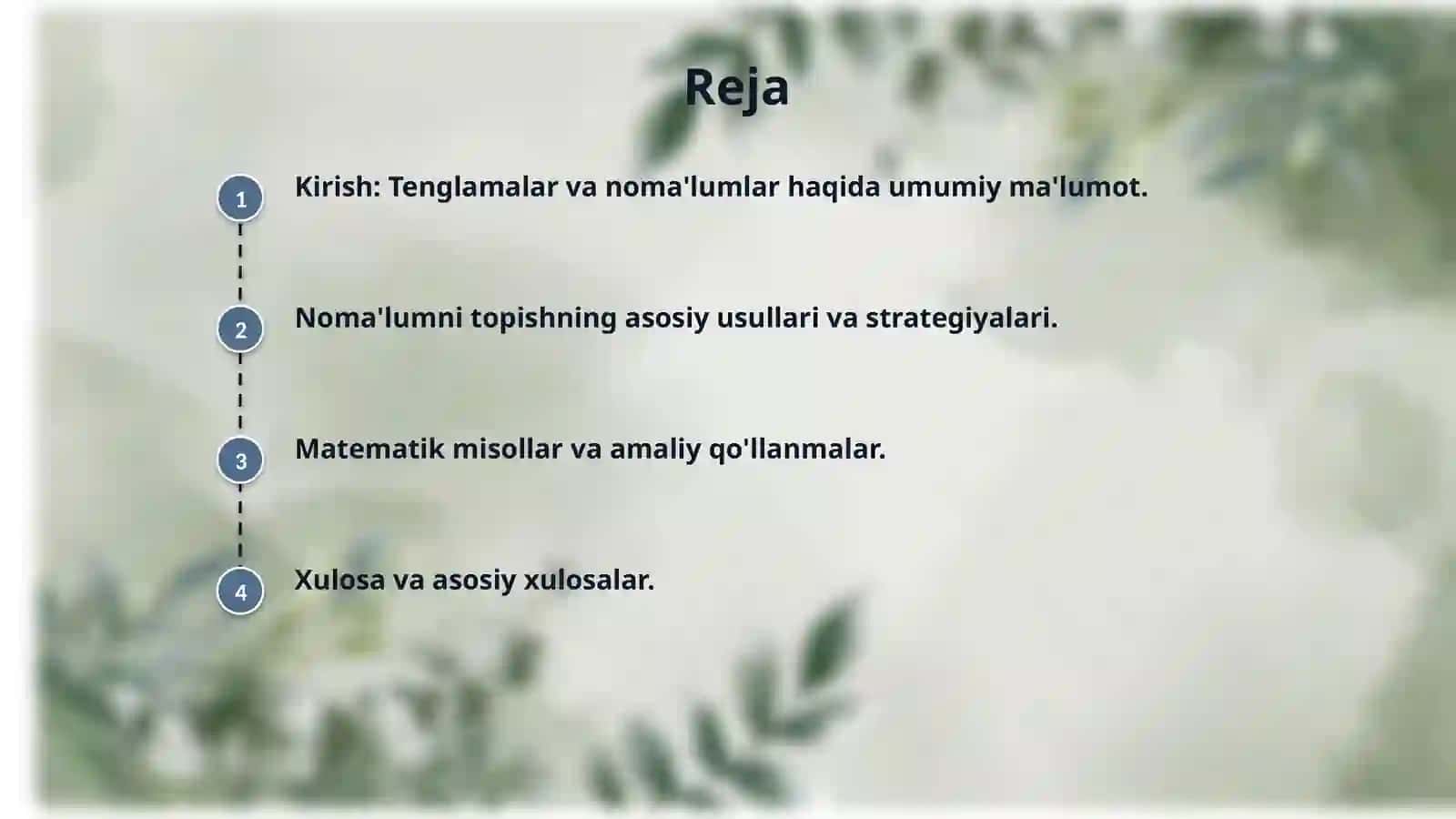 Tenglamadagi noma'lum ni topish 2