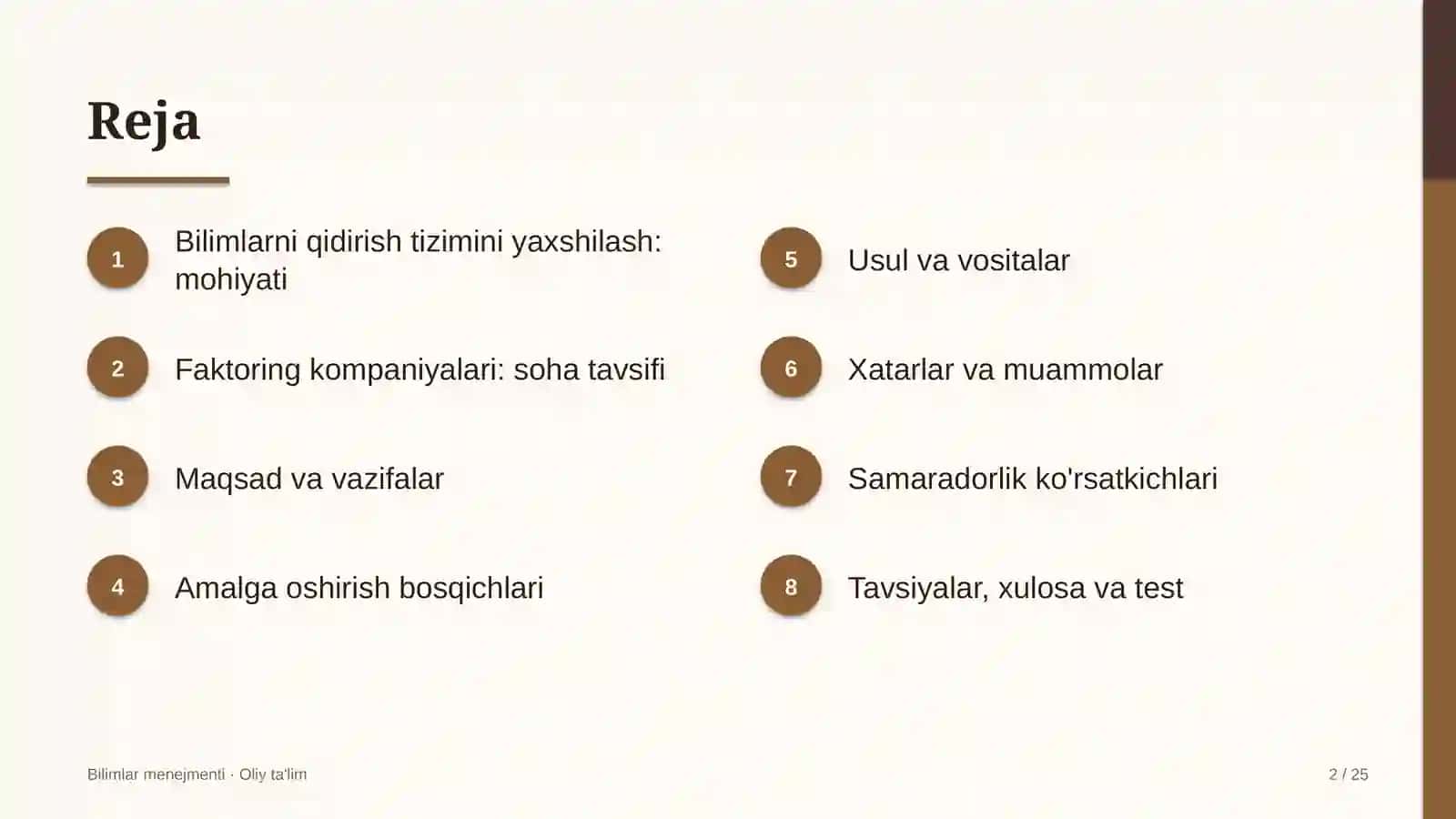Faktoring kompaniyalarida bilimlarni qidirish tizimini takomillashtirish 2