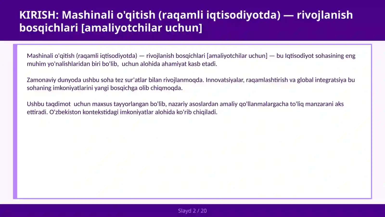 Mashinali o'qitish (raqamli iqtisodiyotda) — rivojlanish bosqichlari [amaliyotchilar uchun] 2