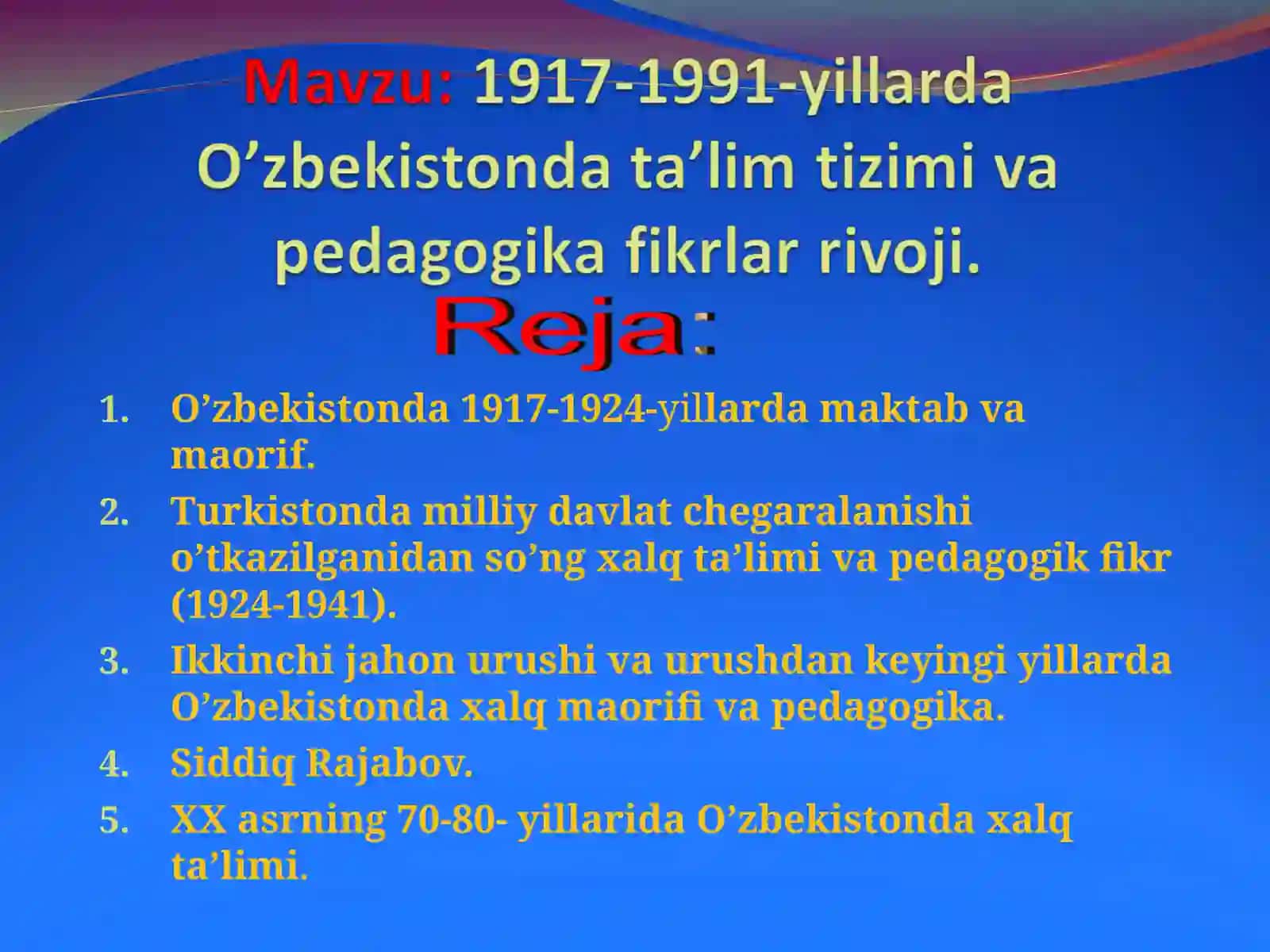 Xalq maorifi va pedagogika O'zbekistonda XX asrning 70-80-yillarida 2