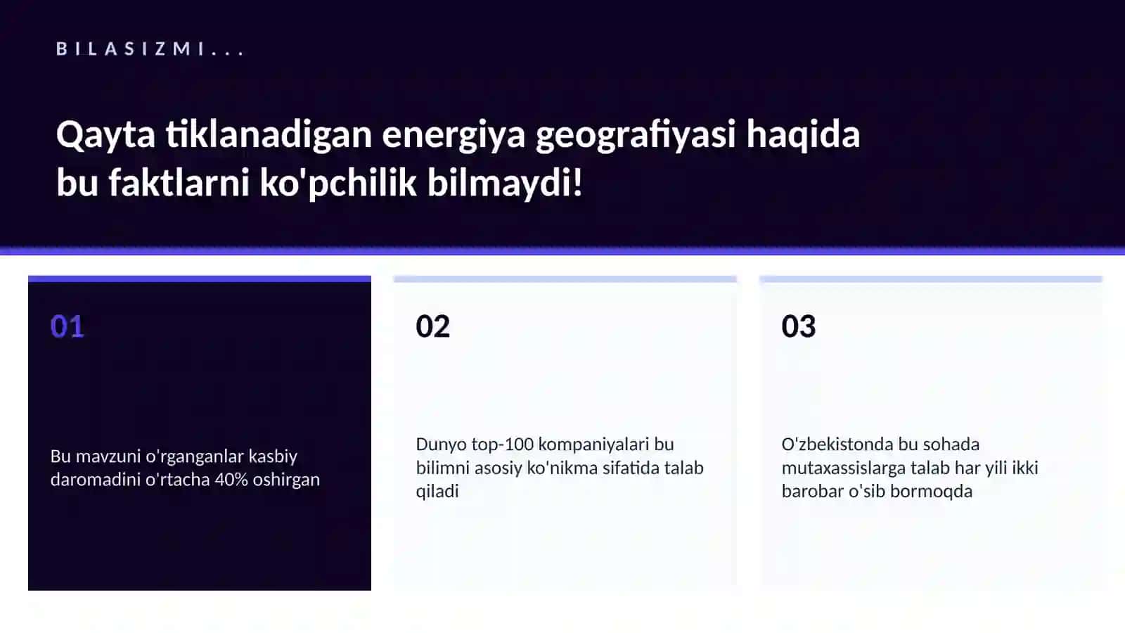 Qayta tiklanadigan energiya geografiyasi 2